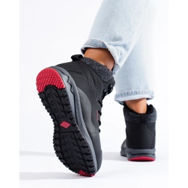 DK Naisten korkeat vaellussaappaat eristeellä musta 1