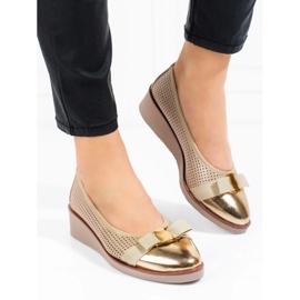 W. Potocki Naisten pumput Potocki kultaa harjakattoisia beige 2