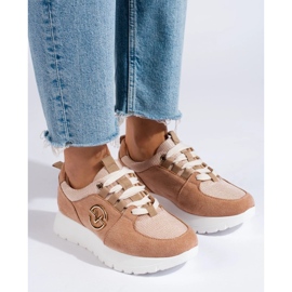 Vinceza beige naisten urheilukengät 2