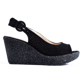 Naisten Shelovet mustat sandaalit 1