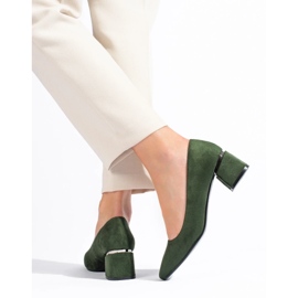 Naisten Vinceza matalakorkoiset vihreät pumput 1