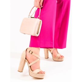 Shelovet beige korkokengät sandaalit 2