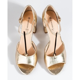 Naisten kultaiset klassiset Shelovet-korkokengät kultainen 2