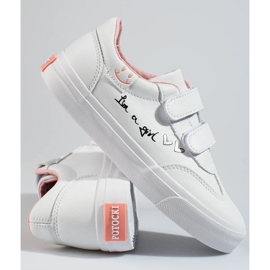 W. Potocki Velcro urheilukengät tytöille Potocki valkoinen 2