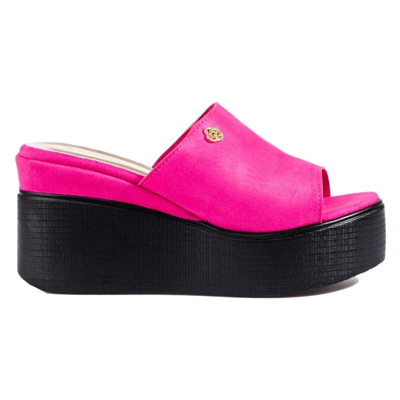 Vaaleanpunaiset naisten korkeat kiilat vaaleanpunainen 1