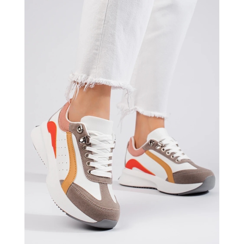 Naisten moniväriset Shelovet-lenkkarit valkoinen 2