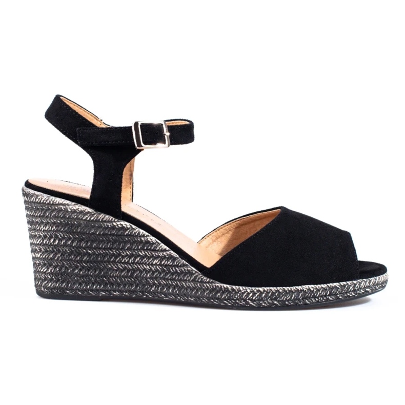 W. Potockin mustat kiila sandaalit 1