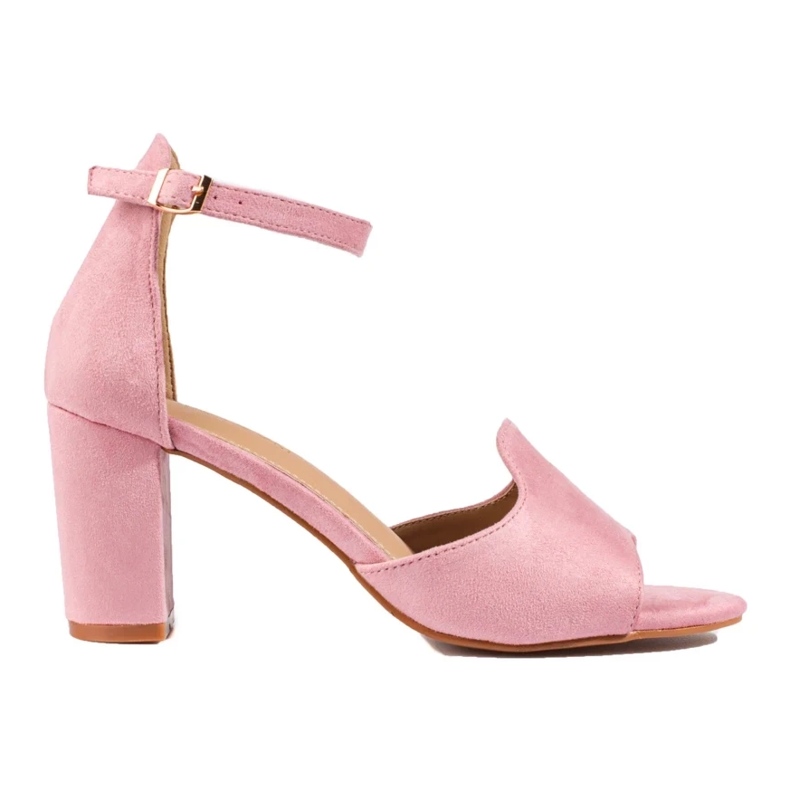 Naisten vaaleanpunaiset sandaalit pylväässä W. Potocki vaaleanpunainen 1