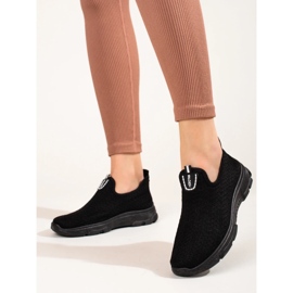 Shelovet mustat slip-on urheilukengät 1