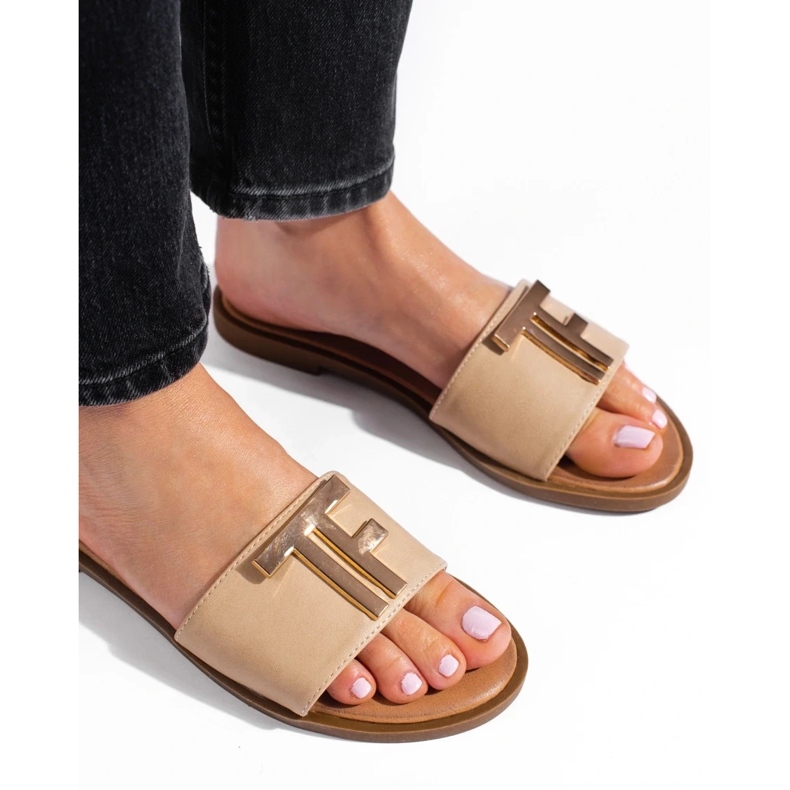 W. Potocki Potockin beigenväriset naisten sandaalit 1