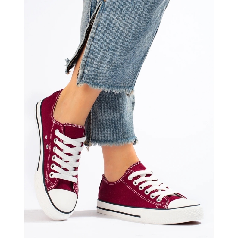 Shelovet naisten viininpunaiset lenkkarit punainen 1