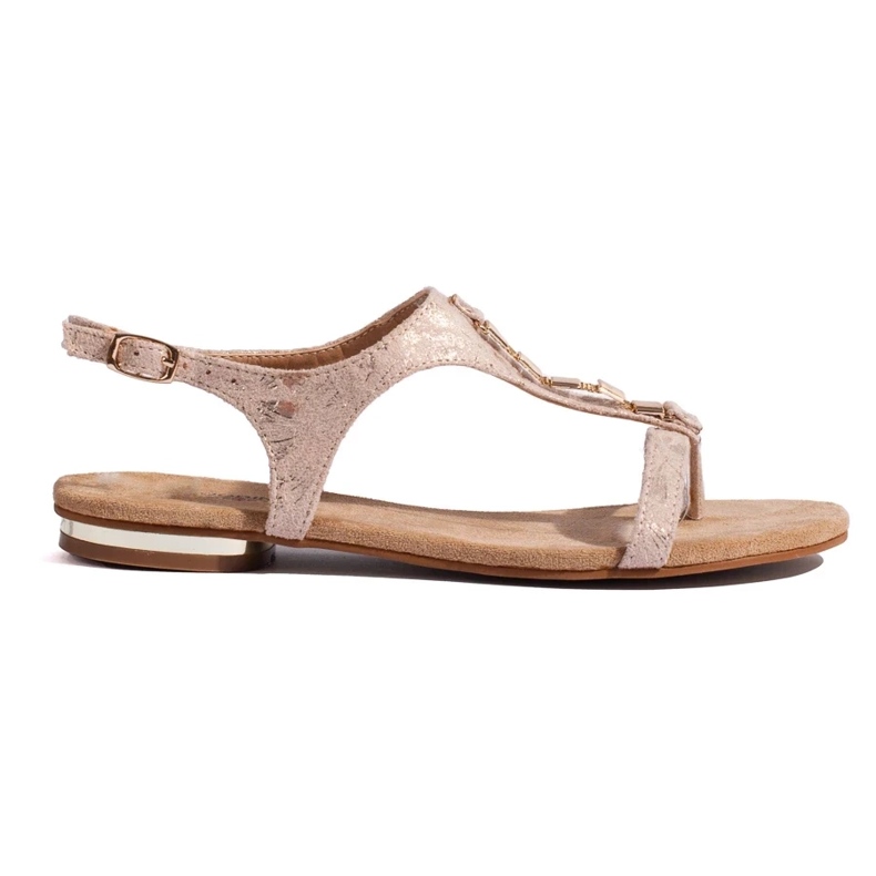 Shelovet vaaleanpunaiset litteät sandaalit vaaleanpunainen 1