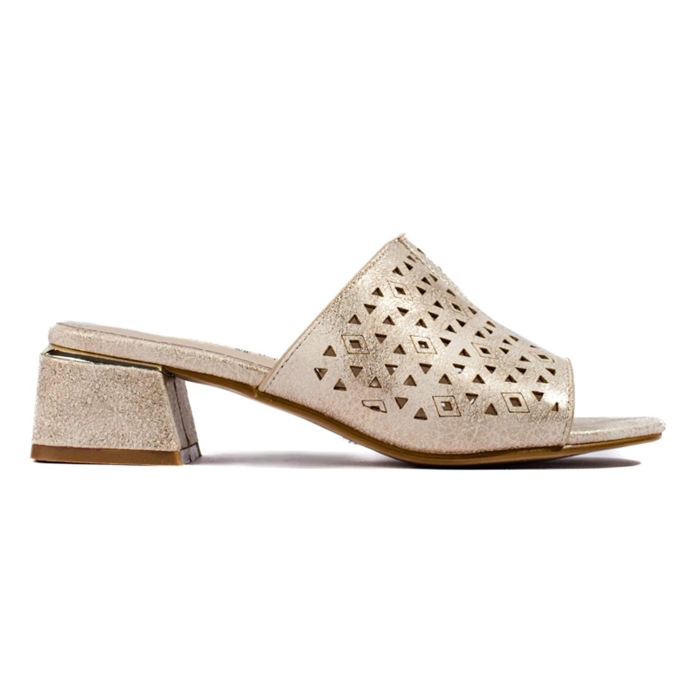 AVOLLISUUNNA GOLDEN FLIP FLOPS matalalla metallisella pylväällä kultainen 2