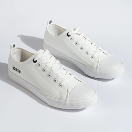 Miesten valkoiset lenkkarit ekologisesta nahasta Big Star KK174008 valkoinen 2