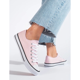 SHELOVET Naisten vaaleanpunaiset Vico matalat tennarit vaaleanpunainen 2