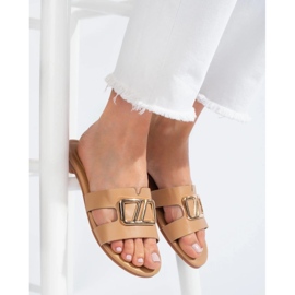 Shelovet beigenväriset litteät sandaalit 1