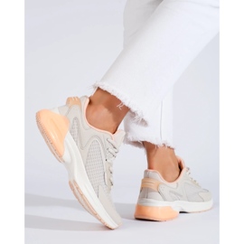 Naisten beigenväriset urheilukengät LL274336 Big Star 2