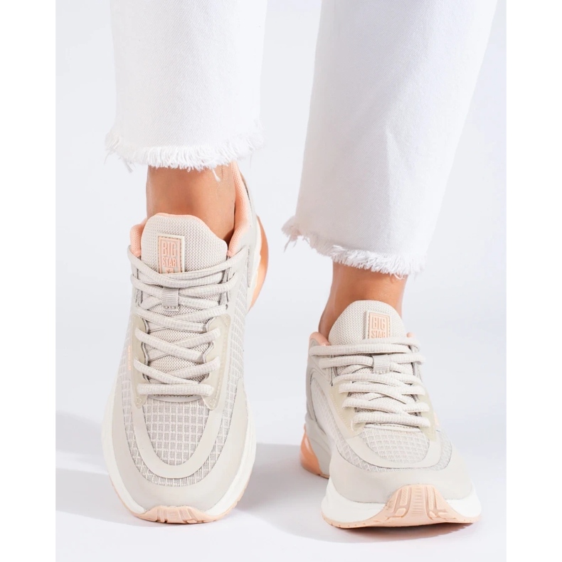 Naisten beigenväriset urheilukengät LL274336 Big Star 1