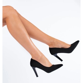 Shelovetin mustat mokkanahkaiset korkokengät 2