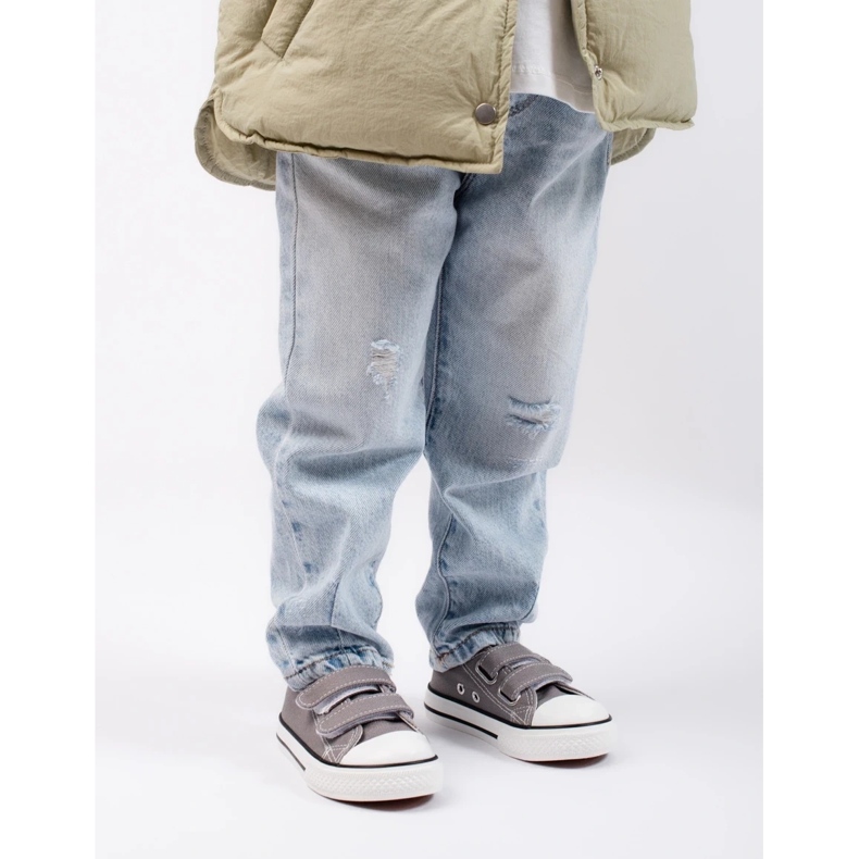 Lasten tennarit velcro harmaalla Vicolla 2