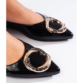 Shelovet naisten kiiltonahkainen balettiasunto musta 1