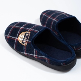 Shelovet miesten tummansiniset ruudulliset tossut sininen 1