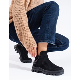 W. Potocki Naisten mokkanahkaiset nilkkurit, musta, Potocki 1