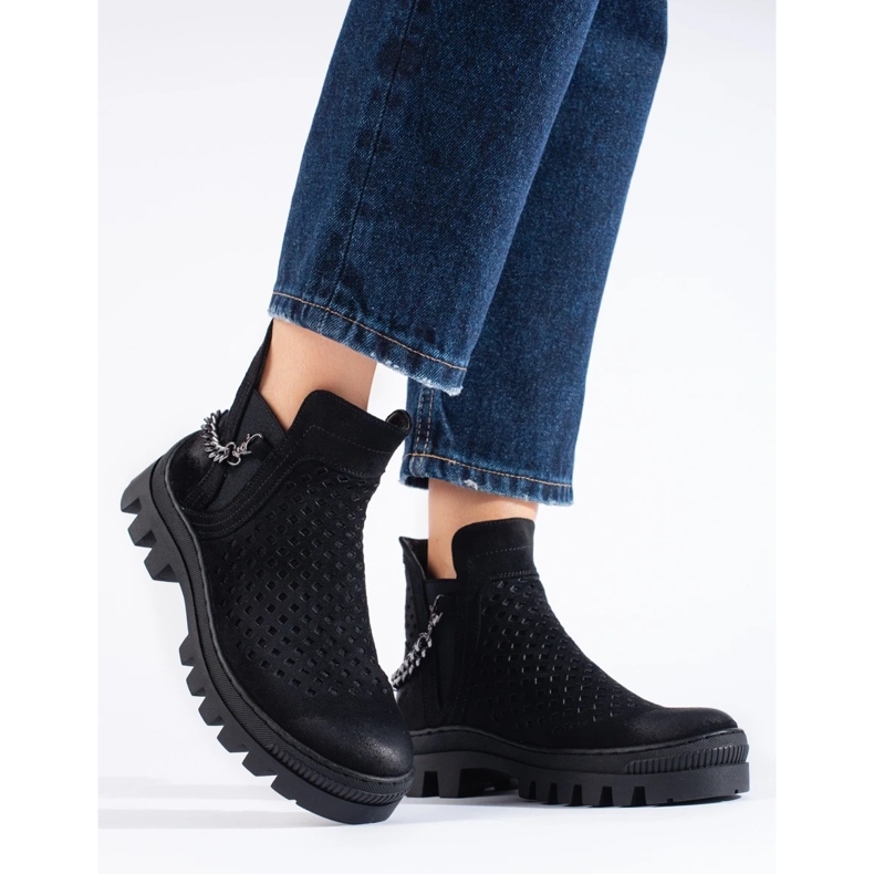 W. Potocki Naisten mokkanahkaiset nilkkurit, musta, Potocki 2