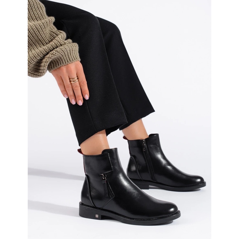 W. Potocki Mustat tyylikkäät naisten nilkkurit Potockilta 2