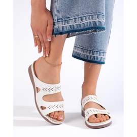 Mukavat valkoiset naisten varvastossut valkoinen 2