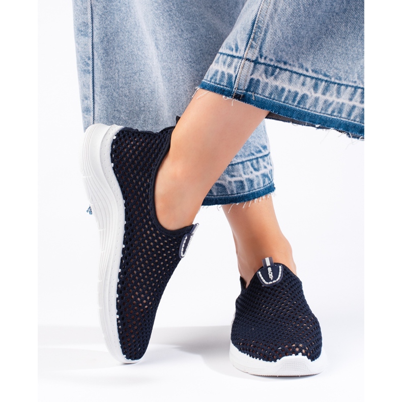 Harjakatkoiset slip-on tummansiniset urheilukengät sininen 2