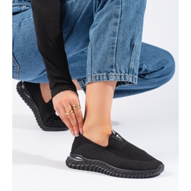 Naisten mustat tekstiililenkkarit 2