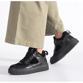 Naisten mustat korkeat lenkkarit 2