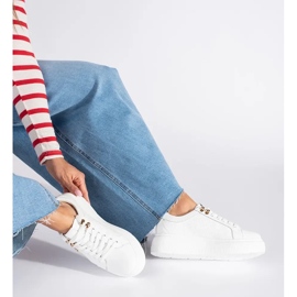 Valkoiset nahkaiset lenkkarit valkoinen 1