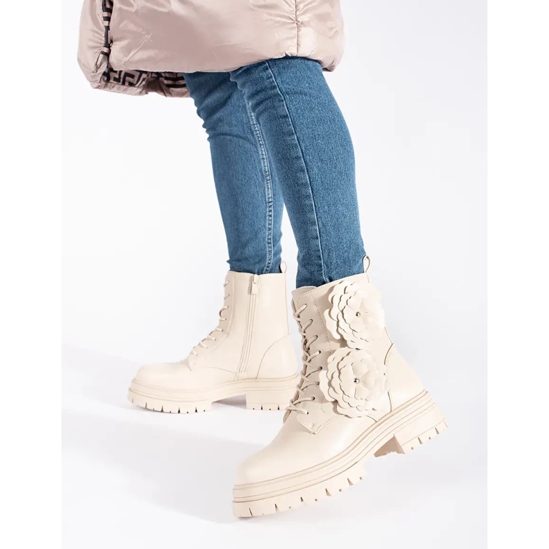 Seastar Beiget eristetyt naisten työntekijöiden saappaat 1