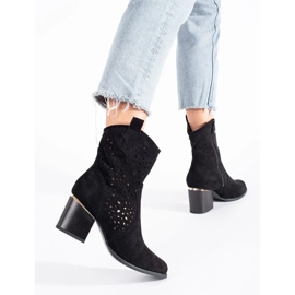 Seastar Harjakattoiset mustat cowboy-saappaat korkealla korolla 2
