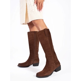 Ruskeat eristetyt Sergio Leonen naisten saappaat 1