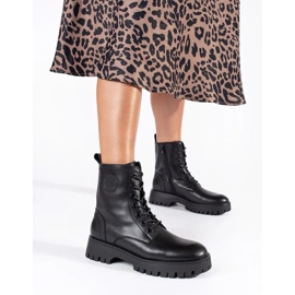 Mustat naisten nauhalliset nilkkurit Sergio Leonen alustalla 1