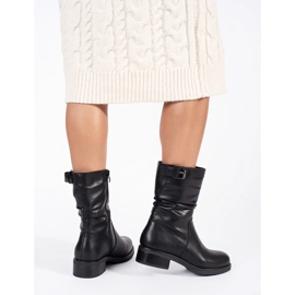 Sergio Leone Mustat nahkaeristetyt naisten nilkkurit 2