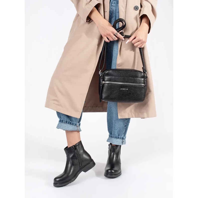 Sergio Leonen mustat nahkaiset Chelsea-saappaat tasaisella pohjalla 2