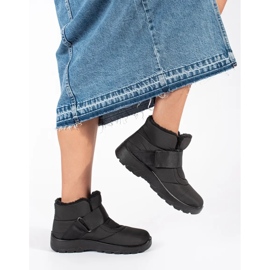 Mustat mukavat naisten lumisaappaat 2