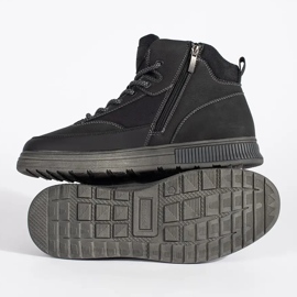 Mustat eristetty miesten korkeat talvisaappaat 1