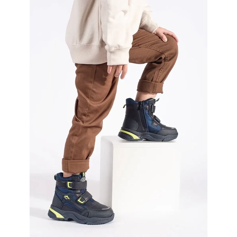 Tummansiniset eristetyt poikien saappaat sininen 2