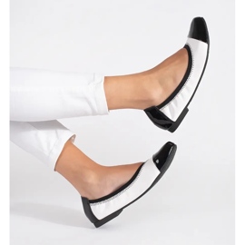 Goodin Mustavalkoiset joustavat balettitassut kuminauhalla valkoinen 2