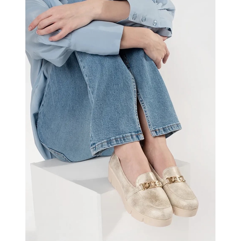 Goodin Kultaiset kiilan mokkasiinit ketjulla kultainen 2