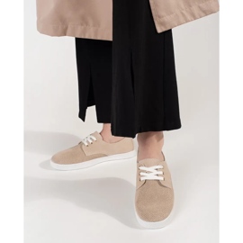 Goodin Beige aukiot lenkkarit, jotka on valmistettu luonnollisesta nahasta 2