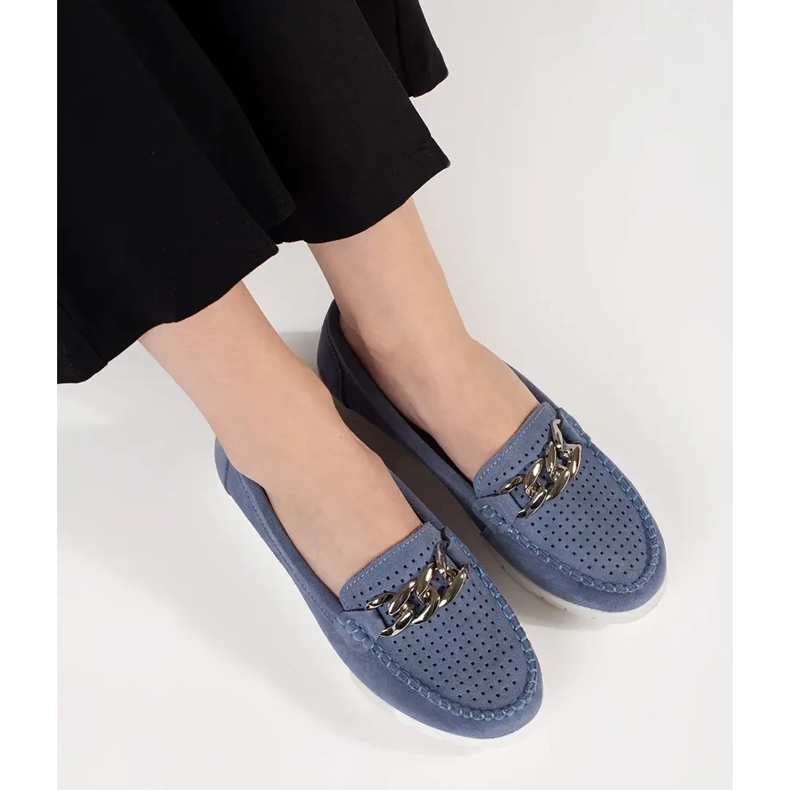 Goodin Nahkaiset leipät ketjulla lavalla sininen 1