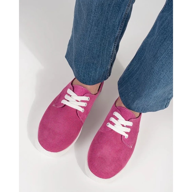 Goodin Vaaleanpunaiset avoimet lenkkarit, jotka on valmistettu luonnon nahasta vaaleanpunainen 1