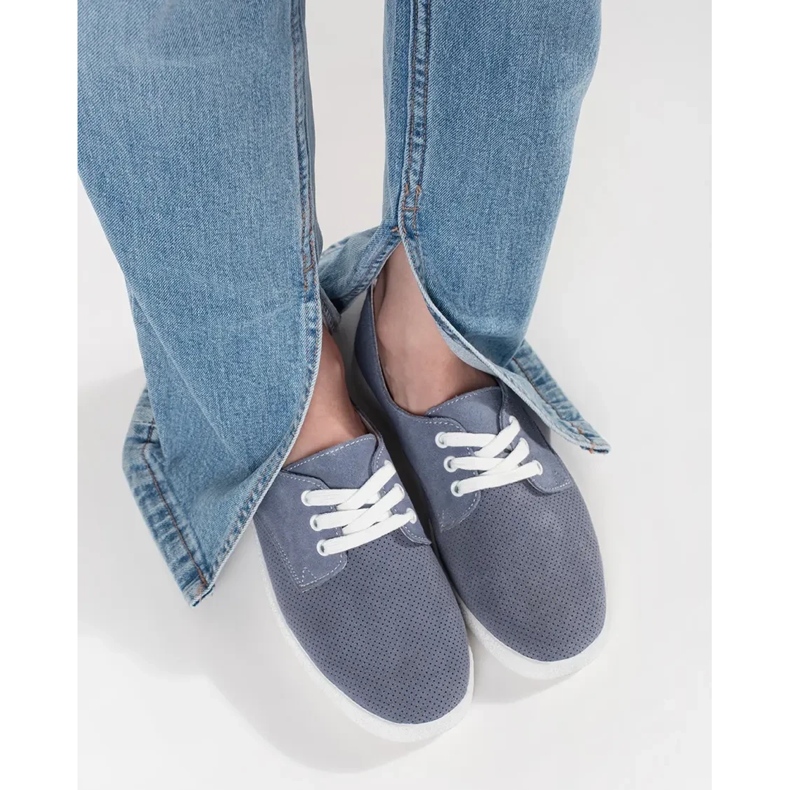 Goodin Siniset avoimet lenkkarit, jotka on valmistettu luonnollisesta nahasta sininen 1