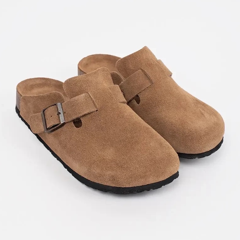 Goodin Ruskea nahkainen flip flops 1